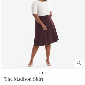 MM Lafleur Madison Skirt +1 Bordeaux Wine Red Knit